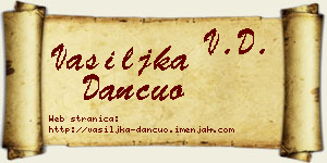 Vasiljka Dančuo vizit kartica